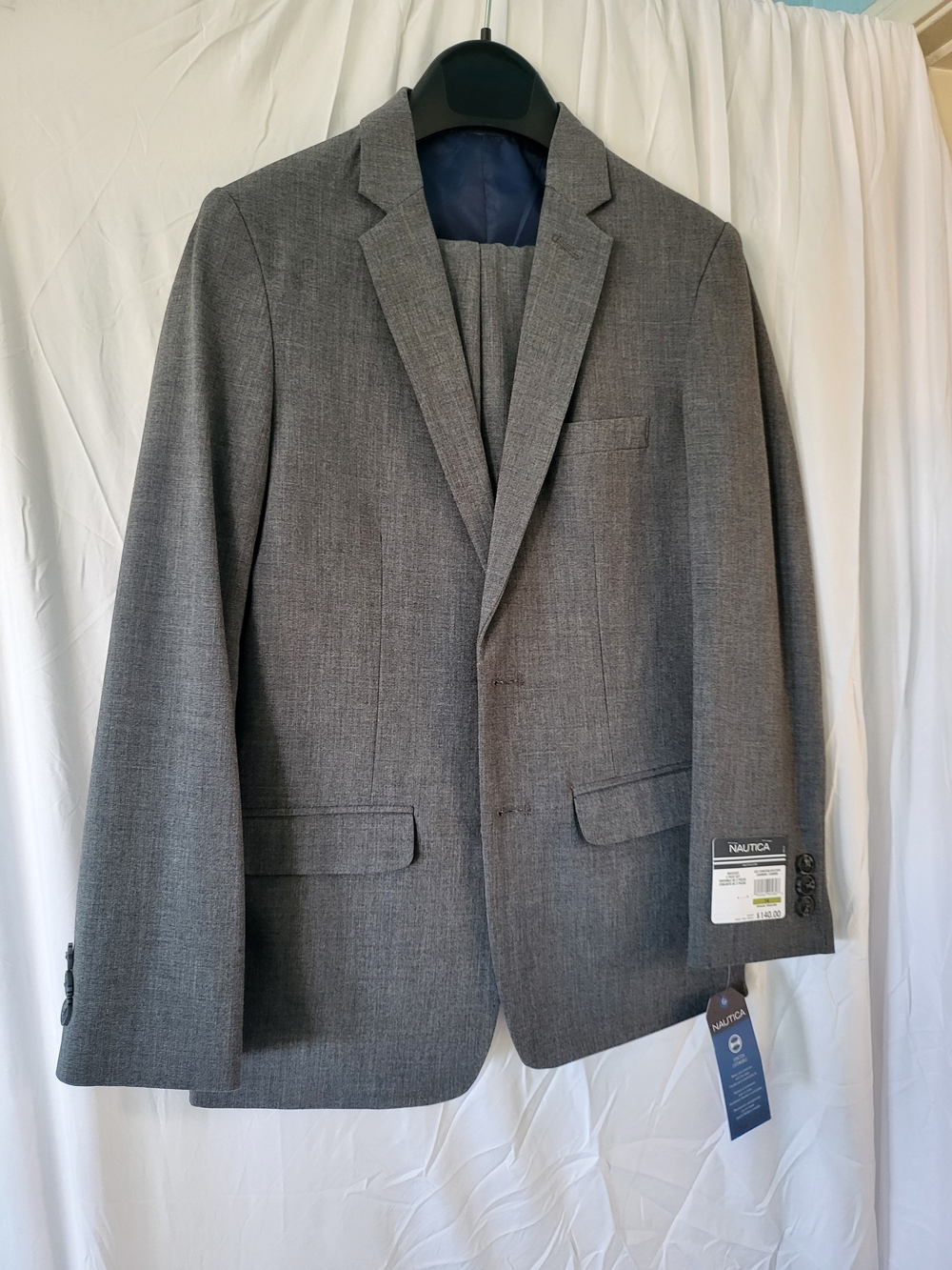 Nautica Men's Charcoal Gray Two-Button Suit Jacket
